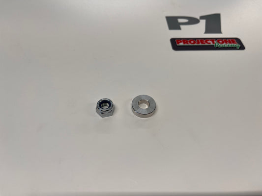 STUB AXLE ALLY SPACER & NUT -  P133